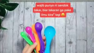 Sendok takar set 5 pcs warna warni ukuran kue air bumbu