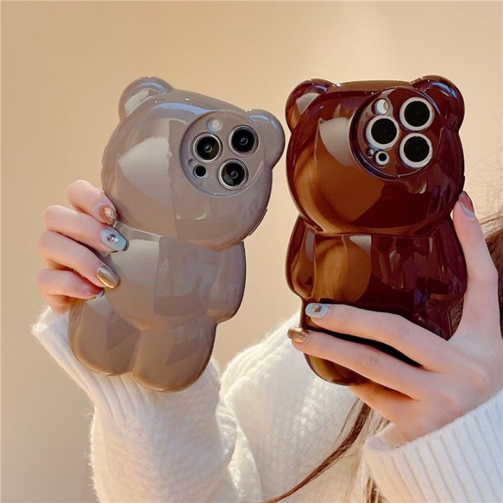 3D%20Teddy%20Bear%20Suitable%20For%20iPhone%2016%2014%20Pro%20Max%2012%2011%2015%20Silicone%20Fall%20Protection%20Case%20-%20Image%206