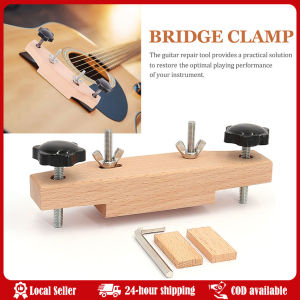 Guitar Bridge Clamp Set Accessory Wooden Professional Guitar Maintenance Tool Acoustic Guitar Repair Tool Acoustic Luthier Tool Maple Guitar Clamp Original Sound Acoustic Guitar Tools Easy Installation and Operation Guitar Bridge Guitar Clip Repair Tool