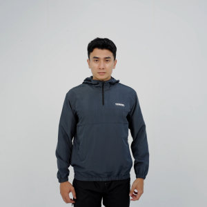 Terrel man basic cagoule jacket grey olah raga gym lari running