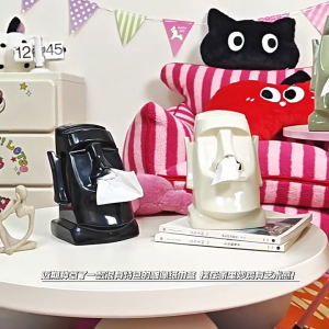 Resurrection Island Moai Light Bedroom Home Desktop Box Multi-functional Earphone Tissue Box