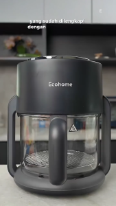 ECOHOME EAF777 Air Fryer & Dehydrator 8-in-1 4.5L Capacity with Panoramic Glass 360° View 600W Dehydrate / Defrost / Warm EAF-777