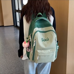SPARAK 1Pcs Lightweight Simple Backpack Cute Large Capacity Teenagers Shoulder Bag Durable Nylon Students School Bag for Girls