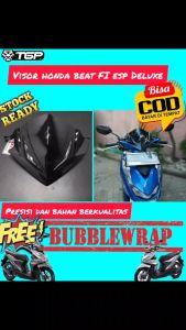 VISOR BEAT FI MOSCOW PRESISI DAN ANTI PECAH WINDSHIELD BEAT VISOR BEAT HONDA BEAT FI BEAT ESP BEAT DELUXE TAHUN 2016 2017 2018 2020 2021 FREE DOUBLE TAPE PNP VISOR ANTI PECAH WARNA HITAM