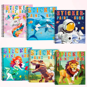 Stickers Paint Book For Kids Christmas Gifts Toddler Travel Toy Paint By Sticker For Airplane Car Sticker by Number Brain Games