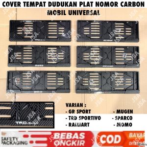 Cover Tempat Dudukan Plat Nomor Carbon Mobil Universal .