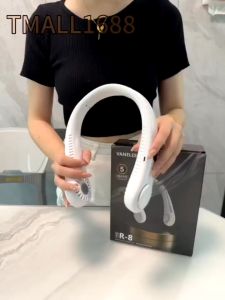 🔥【SG READY STOCK】🔥 2023 Portable Fan USB Rechargeable Bladeless Fan Fan Outdoor Mni Hanging Neck Fan 5 Speeds Adjustable
