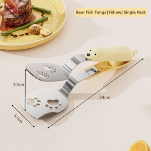 MIVOFIVO | Non-Stick Stainless Steel Reversible Two-in-One Spatula and Tongs
