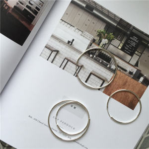 Elegant Oversized Hoop Earrings Plated 925 Silver Allergy Free Minimalist Retro Versatile Womens Fashion Jewelry Accessories