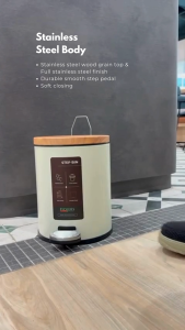 [SG Seller Stocks] QUALITY CHECK Soft closing Stainless steel pedal Trash Bins Trash Can Rubbish Bin Dustbins Pedal Trash Bin Stainless Steel Bin BTO Spring Cleaning