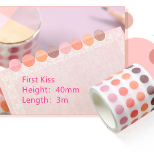Dot Geometric Die Cuts Washi Tapes Creative Patterned Japanese Paper Tape for Scrapbooking And Crafts