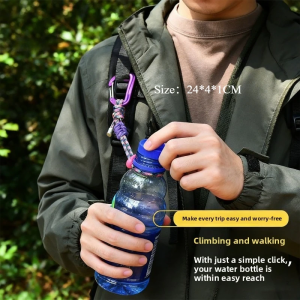 Colorful Multi-color Outdoor Lanyard Woven Umbrella Rope Key Lanyard Mountaineering Kettle Lanyard Camping Backpack Accessory