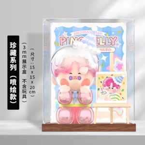 Acrylic Storage Box Suitable for POPMART Bubble Bobble PINO JELLY Happy Birthday Forever Organizer Box Cartoon Anime Props