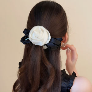 Elegant Rose Banana Clip Butterfly Knot Hair Accessory Unique Design Sensation  out Fashion Hair Gripper Stylish Versatile
