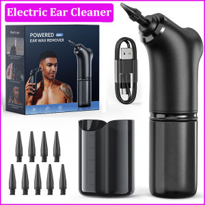 Electric Ear Wax Removal -Water Powered Ear Washer for Humans with 9 Reusable Replacement Tips Safe & Effective Ear Wax Removal kit USB Rechargeable Triple Jet Stream 4 Pressure Modes