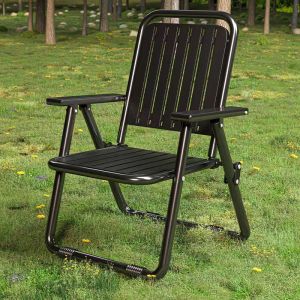 Folding chair Outdoor Portable beach chair outdoor chairs for terrace backrest for elderly arm chair Outdoor