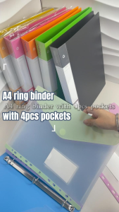 A4 3 Ring Binder Flexible Round Binder Document Organizer Binding Cover Page Separator 26x31x3.5CM