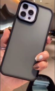 Luxury Transparent Matte Color Hard Case Compatible For iPhone 15 14 13 12 11 Pro Max Plus Plating Button Cover Quality Casing Cover