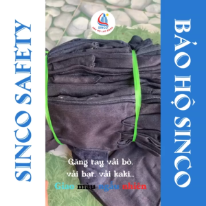 [10 ĐÔI] Combo 10 đôi găng tay vải bò găng tay bảo hộ lao động găng tay cơ khí găng tay thợ hàn găng tay vải bố