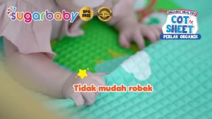 Sugar Baby Rubber Cot Sheet Organic Healthy BPA Free 90x60cm Perlak Ompol Bayi Karet Waterproof
