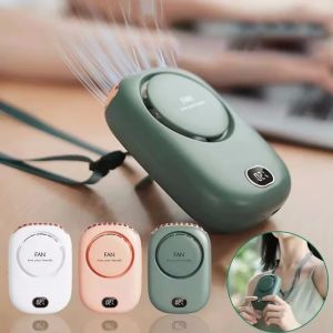 Portable Hanging Neck Fan Mini Fans with Adjustable Lanyard Bladeless USB Rechargeable Sports Cooling Fan for Kids Travel