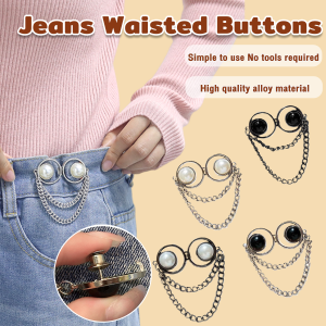 Talao Jeans Waisted Button Metal Adjustable Waist Buckle Buttons for Women Girls Fashion Accessories