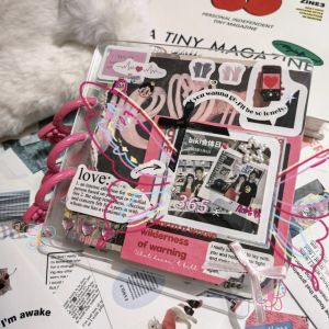 Creative Acrylic Scrapbooking Notebook Spiral Bound Star Chasing High Aesthetic Value Pasting Book DIY Handmade Journal