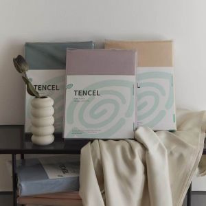 100s 100% Eucalyptus Lyocell Fitted Sheet Twin Queen King Mattress Cover With Elastic Band Single Double Bed Sheet Pillowcase