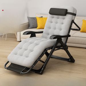 Foldable Recliner Chair Office Nap Bed Single Person Summer Lazy Backrest Chair Steel Material Modern Simple Style for Everyone