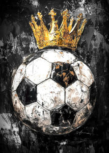 1pc frameless canvas Soccer Basketball Baseball Golden Crown Poster Print Ball Graffiti Wall Art Picture for Home Decor