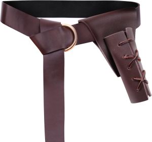 1Pc/2Pcs Halloween Medieval Knight Belt & Viking Sword Leather Case Dagger Frog Leather Sword Belt Sword Holder Renaissance Belt