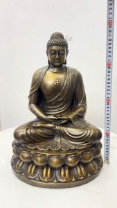 Tượng phật adida ngồi đài sen bằng đồng cao 40cmx25cmx11kg-Tượng phật tổ bằng đồng