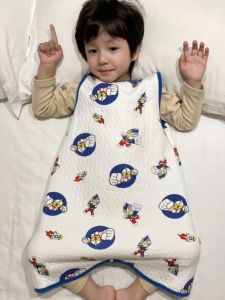 Thickened Pure Cotton Three-Layer Cotton Sleep Bag for Boys Childrens Anti-Kick Blanket Spring Autumn New Arrival 2025