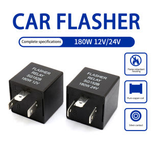 Ziqqucu | 12V 24V Automotive Relay 3PIN Normally Open Flash Relay For Car Motorcycle Turn Signal Light Flasher Control Module
