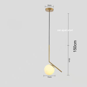 Modern Glass Ball Pendant Light Fixture Luminaire Hanging Lamps Gold Ring Bedroom Living Room Shop Restaurant Lighting Decor LED