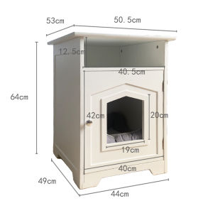 Indoor Cat House Sofa Side Table Dog Kennel Pet Bed Nightstand Cat Litter Box Delivery Room Wooden Furniture Cat Shelter
