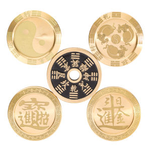 DINGFENGGE | Full Brass Fortune Attracting Stress-Relieving Fidget Toy with Tai Chi Bagua Pattern