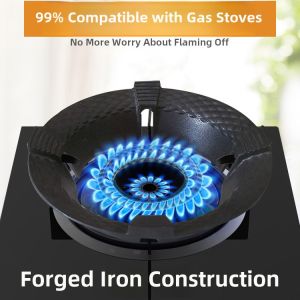 Windproof Flame Concentrator Cast Iron Gas Stove Cover