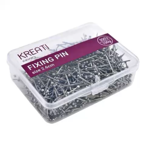KREATI 500 PCS FIXING PINS 2.6CM - HIGH QUALITY STAINLESS STEEL PUSH PINS FOR OFFICE STATIONERY & CRAFTS