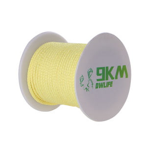 9KM Braided Kevlar Cord Yellow Fishing Line Braided Line High Tensile Strength Flame Retardant Kite String 50-200ft 40-1000lb