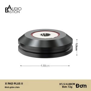 AudioBastion 4-Pack Miếng Đệm Cách Ly Rung Loa Chống Trượt Chân Hấp Thụ Sốc Cho Thiết Bị Hi-Fi Trên Giá Đỡ Phòng Thu