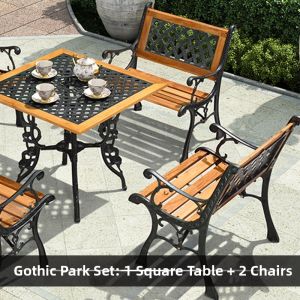 ST MIRREN | Outdoor Commercial Park Bench With Backrest