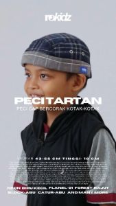 PECI ANAK TARTAN ROKIDZ Peci Rajut Kopiah Songkok Mikihat Sholat by ROSAL