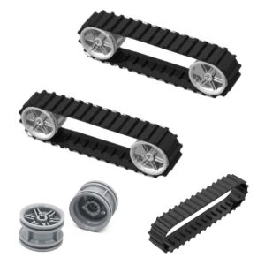 Assembled and Modified Parts for MOC Building Blocks Featuring Tires Used in Tank Tracked Trucks Long-track Vehicles 53992 56145