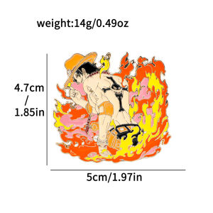Cool One Piece Enamel Pins | Durable Metal Brooches with Luffy Ace & Zoro Designs | Perfect for Backpack Decoration & Gifts