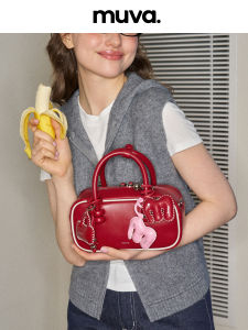 MUVA Boston Shoulder Bag Commuter Crossbody Small Leather Handbag Casual Single Strap Spring Summer New Arrival