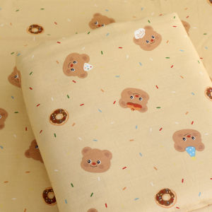 Cotton Bear Childrens Cute Double Layer Muslin Bed Sheet Single 100% Cotton All Season New Style Student Dormitory Bedding