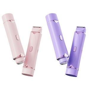 Electric Multi-function Epilator Double Razor Head Mini Size Hair Remover for Women Lips Underarms Intimate Areas
