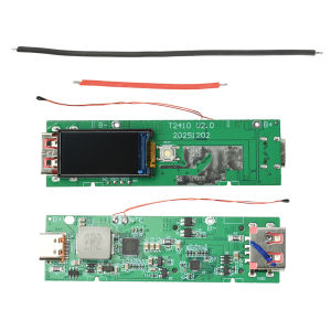 Gaqqee | Bộ Sạc Dự Phòng Màn Hình Kỹ Thuật Số Sạc Nhanh 225W Với Màn Hình Màu TFT 096 Inch Vỏ Pin DIY Tương Thích Với 2 Mô-đun 21700