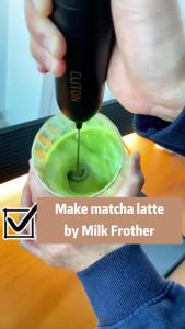 cliton | Battery-operated Powerful Wireless Portable Outdoor Handheld Electric Mixer For ProteinMatchaShake